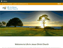 Tablet Screenshot of lifeinjesuschrist.org